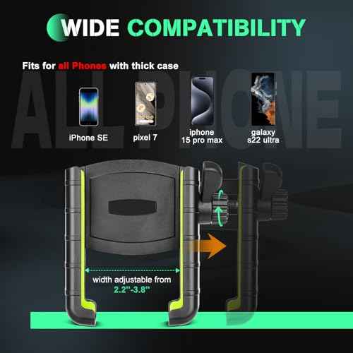 Hikeen Kayak Phone Holder, 360¡ÆAdjustable Phone Holder with Long Arm, Kayak Fishing Accessories, Kayak Phone Mount Compatible with Smartphone from 4''-7''£¨1Pack£©