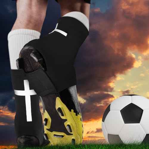Cross Spat Cleat Covers Football Spats Christian Cross Adjustable Non Slip Cleat Sleeves for Soccer Baseball Softball Field Hockey Fit for Youth Adults Men and Women Gift for Athlete
