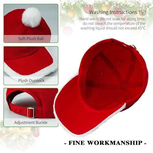 Embroidered Baseball Cap Golf Dad Hat Adjustable Original Classic Low Profile Cotton Cap Red Santa Hat Men Women