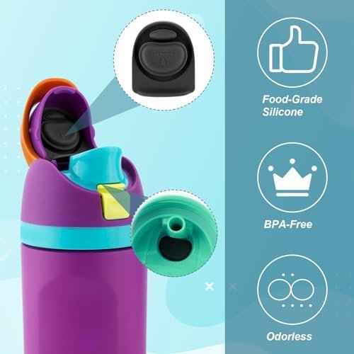 3pcs Replacement Stopper for Owala FreeSip 24/32oz, Water Bottle Top Lid Gasket Parts for Owala 16/19/24/32/40oz Seal Bottle Cap Mouth Silicone Bottle Gasket Plug Accessories, BPA Free(3 Colors)