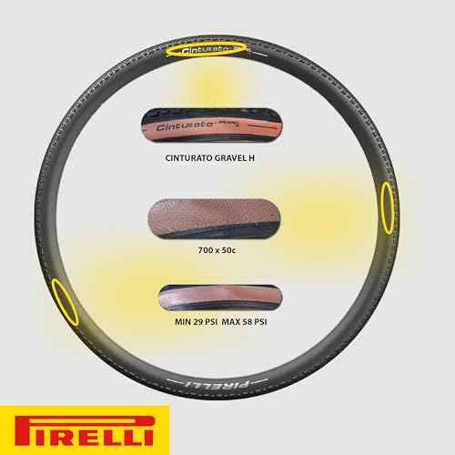 Pirelli Cinturato Gravel H Classic 50-622 (700 x 50c) Gravel Bike Tire - Gravel-Specific Design for Compact Terrain - SpeedGRIP Compound for Superior Grip in All Weather