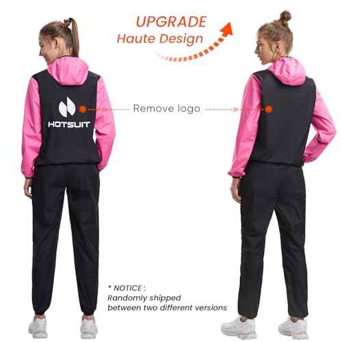 HOTSUIT Sauna Suit for Women Weight Loss Sweat Suits Sauna Jacket Pant Machine Washable Anti Rip for Gym Workout Exercise