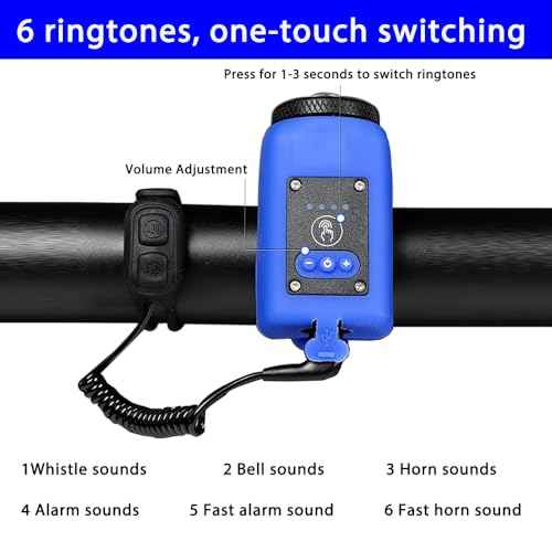 Electric Bike Horn Bike Light 2 in 1; 110 dB Bicycle Horn 5 Sound Modes with Rechargeable Battery Waterproof Bicycle Light with Horn for Kids Boys Adults Mountain Bike