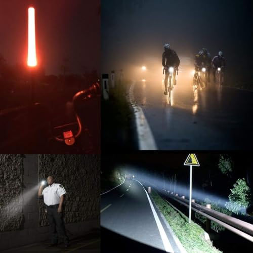 LED Traffic Control Wand Flashlight 16-Inch, 980 Lumens, 5 Modes, Waterproof