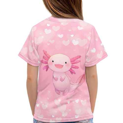Xhuibop Kids Tshirts Girls Boys 3-16 Years Summer Clothes for Teens Loose Fitting Tops