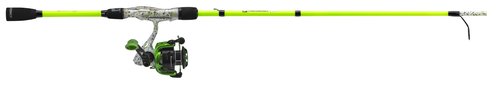 Profishiency 7' White/Green Drip One Piece Spinning Rod and Reel Combo