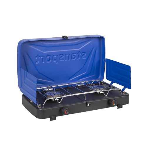 Stansport 2-Burner Regulated Propane Stove - 20,000 BTUs