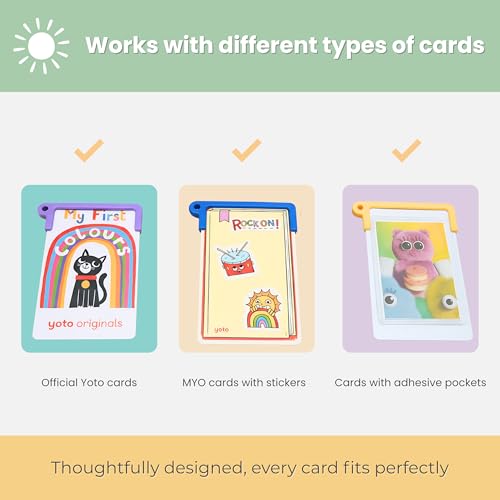 21 Pcs Pastel Yoto Card Holder Set with Ring Loops - Kids Travel Organizer