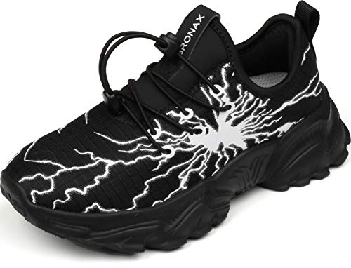 BRONAX Boys Graffiti Tennis Shoes - Little/Big Kids Black Variation 4