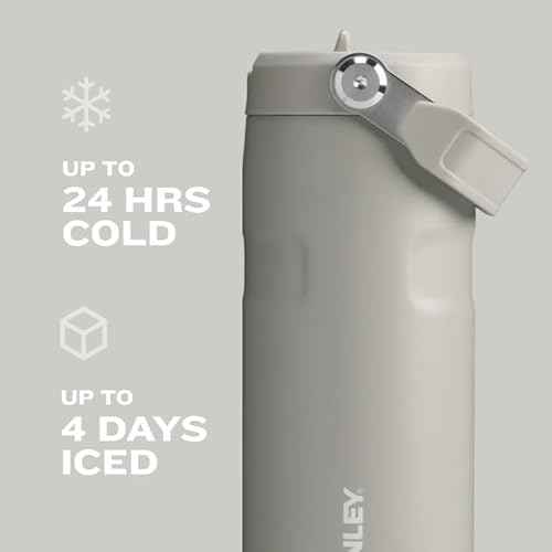 Stanley IceFlow Flip Straw 2.0 Water Bottle 24 OZ | Built-In Straw with Larger Opening | Lightweight & Leak-Resistant | Insulated Stainless Steel | BPA-Free | Mist