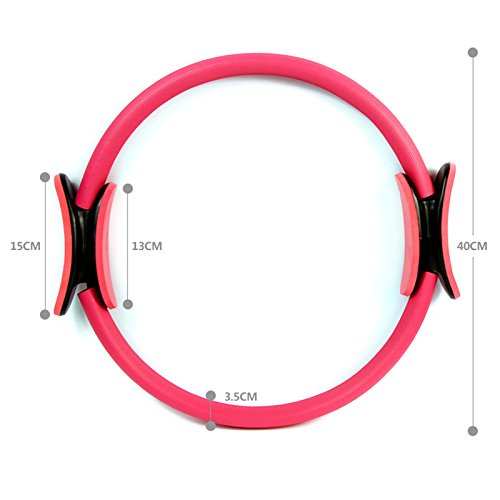 Fitness Pilates Ring - Double Handle Exercise Circle Fitness Magic Circle Resistance Ring Yoga Accessory Gym Workout Training Tool Resistance Circle for Home Thigh Workout