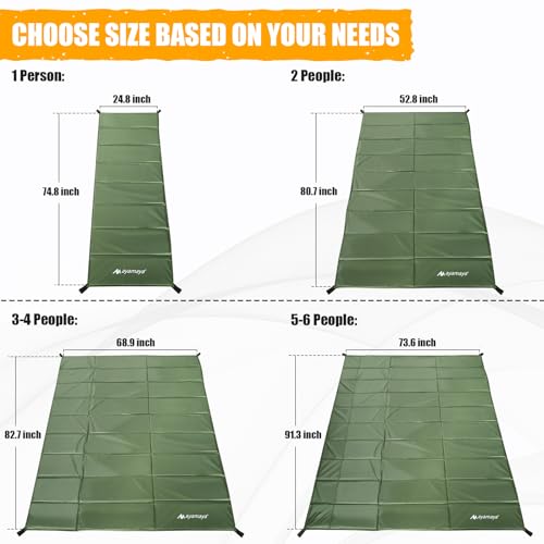 AYAMAYA 2 Person Foam Sleeping Pad - Foldable Waterproof Camping Mattress
