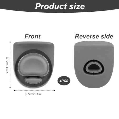 4pcs Replacement Stopper Compatible with Owala FreeSip 24oz 32oz, Water Bottle Top Lid Gasket for Owala 16/19/24/32/40oz Seal Bottle Cap Mouth Stopper Part Silicone Plug Accessories BPA-Free (Gray)