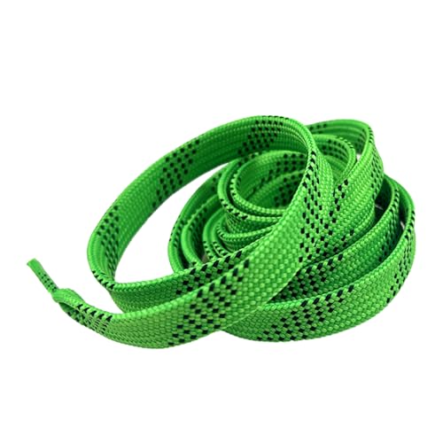 84-Inch Waxed Hockey Skate Laces - Green, Secure & Waterproof