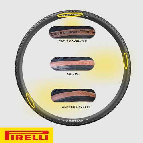 Pirelli Cinturato Gravel M Classic 45-584 (650 x 45c) Gravel Bike Tire - Gravel-Specific Design for Mixed Terrain - SpeedGRIP Compound for Resistance and Grip