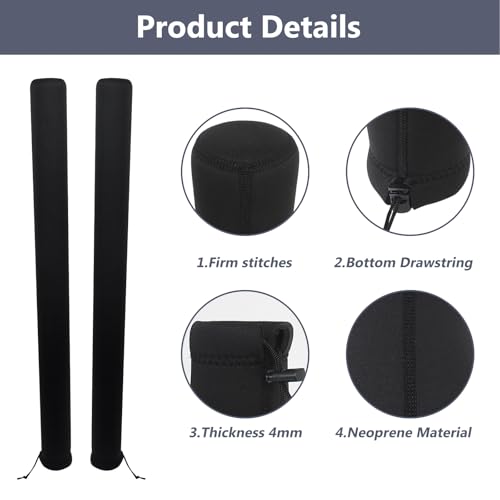 36 Inch Boat Trailer Guide Pole Cover Neoprene Marine Protective Cover 2 Pcs