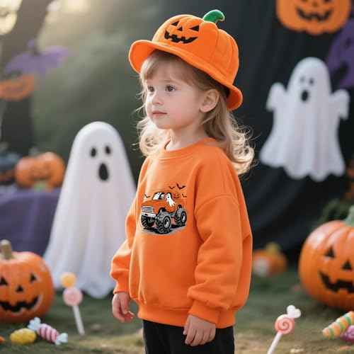 Halloween Sweatshirt Kids Glow in the Dark Dinosaur Shirt Boys Pumpkin Tops Bat Long Sleeve Cotton Outfits 1-7T