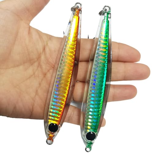 Mixed Color Epoxy Resin Fishing Jig Lure 0.7 OZ 2.6 Inch - Great for Inshore and Offshore Game Fish