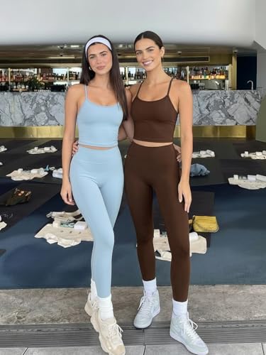 Matching Workout Sets for Women 2 Pieces - Bra Tank & Leggings, Medium - INNO MINT
