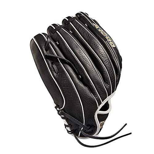 Wilson 2022 A1000 P12 12" Fastpitch Pitcher's Glove - Left Hand Throw, Black/Metallic Gold/White