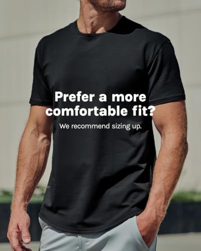 BYLT Men's Drop-Cut Slim Fit T-Shirt - Medium Black