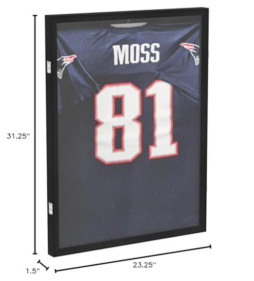 Jersey Frame Display Case – Sports Jersey Display Frame with 98% UV Protection for Football, Baseball, Basketball, Hockey, Soccer, Uniform & T-Shirt