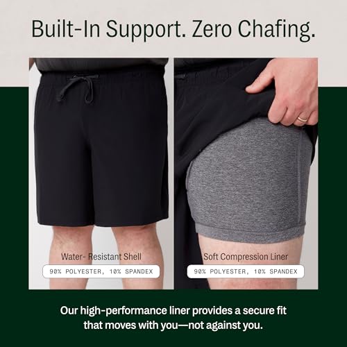 Big & Tall Athletic Shorts for Men 3X-Large 2-Pack Black Grey 9 Inch Gym Shorts