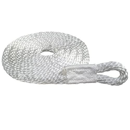 Seachoice Twin Eye Ribbed Boat Fender Kit White 6.5x23 Inches with Lines