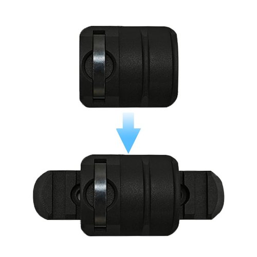 TPRCOL Single Picatinny Accessory Rail Set for Mlock 3 5 7 Slots Compatible 8 Pack in Black