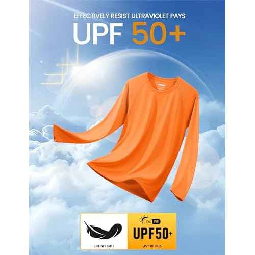 MAGCOMSEN Men's Long Sleeve Shirts UPF 50+ UV Sun Protection Athletic Shirts for Hiking Running Workout Rash Guard