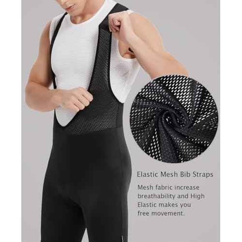 qualidyne Men's Cycling Bib Shorts 4D Padded Breathable Road Bike Bibs Biking Bicycle Shorts