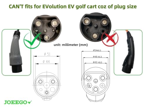 8.2ft Golf Cart Charging Power Cord Assembly Compatible with MadJax Storm Breeze Denago