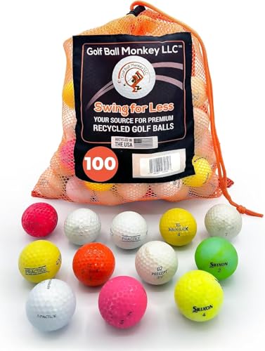 Bulk Used Golf Balls 100 Pack for Practice & Driving Range - Recycled Shag Balls