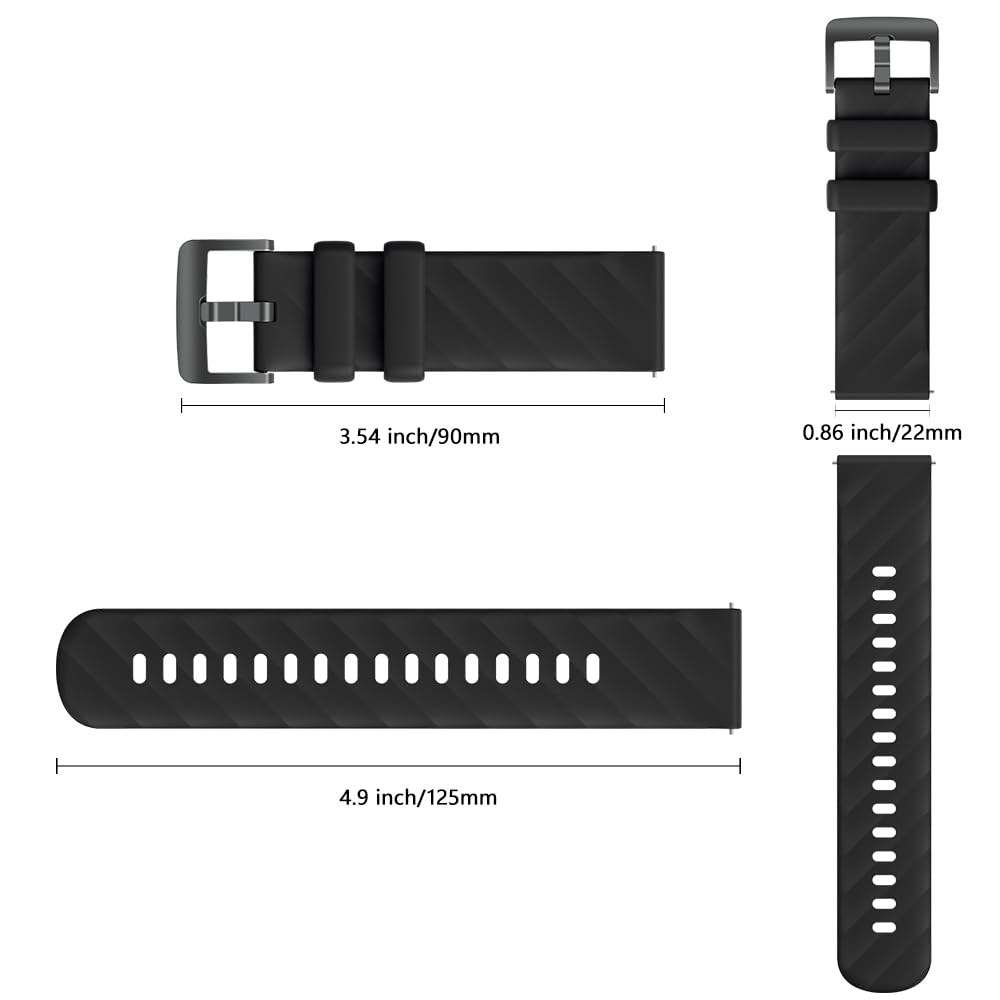 FITVII Fitness Tracker 22mm Replacement Band HM57 Fitness Tracker