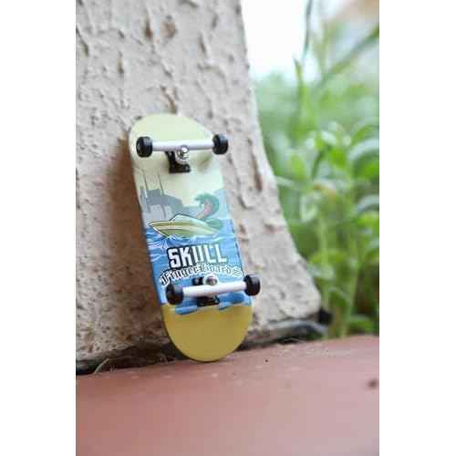 Skull Fingerboards¢ç City Limits 34mm Pro Complete Professional Wooden Fingerboard Mini Skateboard 5 PLY with CNC Bearing Wheels