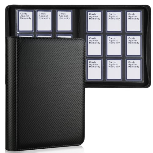 Carbon Black 288-Pocket Ringless Toploader Card Binder for Trading Cards - GERMUN