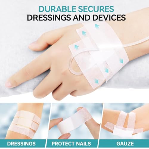 White Paper Medical Tape 16 Rolls - Hypoallergenic Surgical Wound Dressing