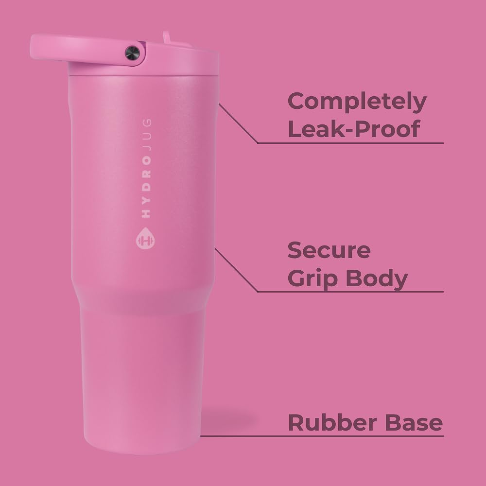 HydroJug Sport 40 oz Insulated Stainless Steel Water Bottle, Taffy