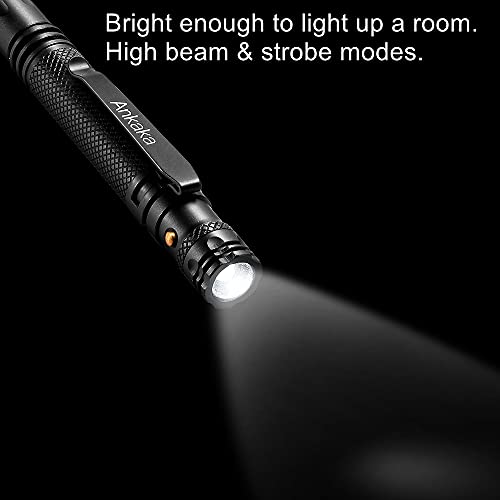 7-in-1 Tactical Pen with Self-Defense Tip Flashlight & Multi-Tool, Durable Write & Emergency Tool