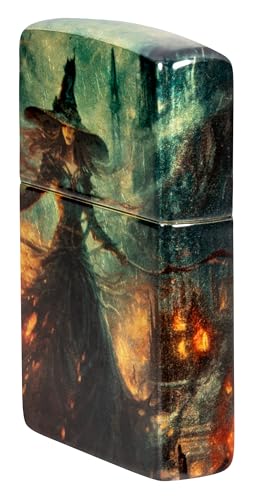 Zippo Mythical Lighter - 540 Tumbled Brass Fire Mage, Windproof Refillable