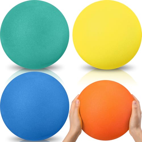 8.5 Inch Foam Bouncy Balls Set - Soft Lightweight Playground Sport Balls for Kids