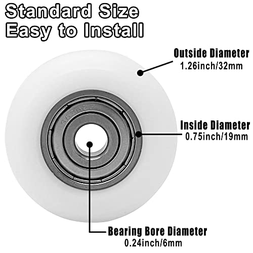 4 Pcs Replacement Gym Wheel Set for Total Gym Fitness Equipment