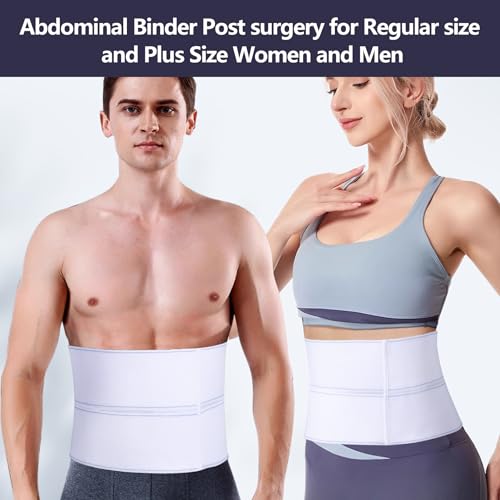 Post Surgery Abdominal Binder Support Belt - 2 Panel 6 Inch Large