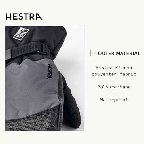 Hestra Gauntlet CZone Junior Glove (Youth 4-13yrs) | Waterproof, Insulated 3-Finger Kids Snow Gloves for Winter, Skiing & Playing in The Snow