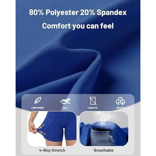Runhit Biker Shorts Women with Pockets - 8''/5''/3'' High Waisted Yoga Workout Gym Spandex Tummy Control Shorts