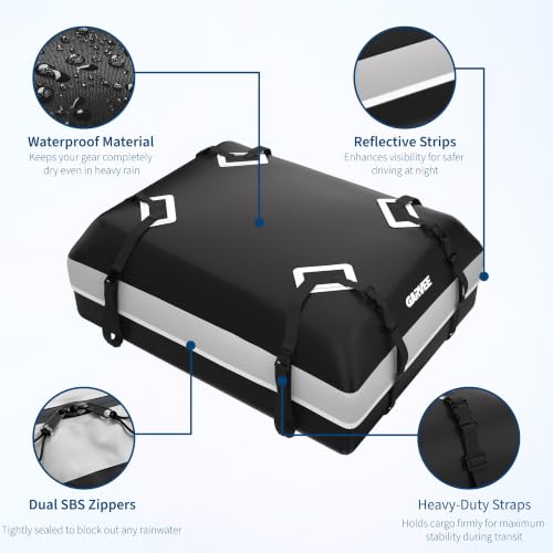 Garvee 54" x 39" Universal Roof Rack Basket, 200 Lbs Capacity Rooftop