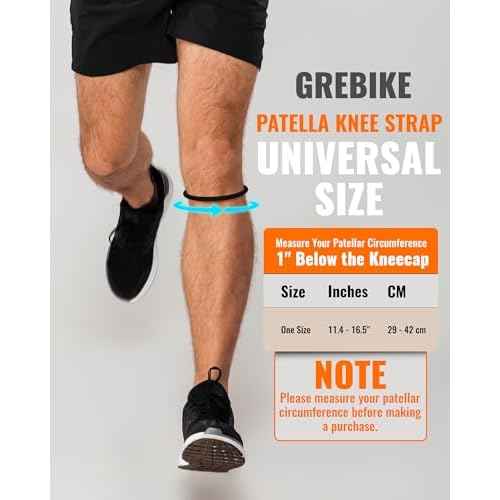 2PCS Patellar Tendon Support Strap for Knee Pain Relief, Knee Bands for Basketball, Running, Tennis, Soccer and Hiking, Silicone Patella Band for Women and Men, Includes Storage Bag (Black)