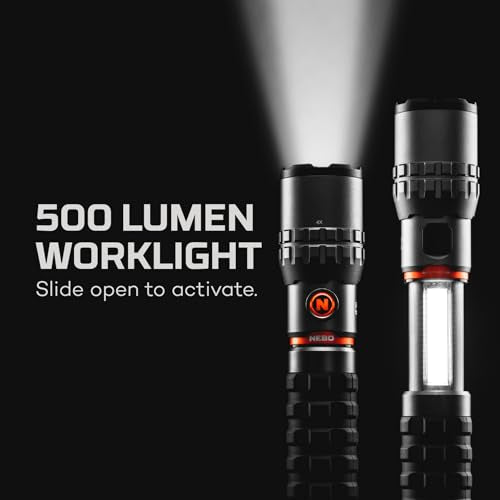 2000 Lumens NEBO SLYDE KING Rechargeable LED Work Flashlight - Gray