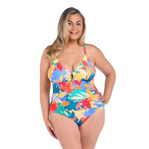 La Blanca Women's Underwire Lace Up One Piece Swimsuit