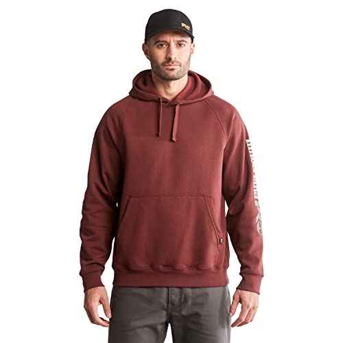 Timberland PRO Men's Hood Honcho Sport Pullover Hooded Sweatshirt, Maroon, Large